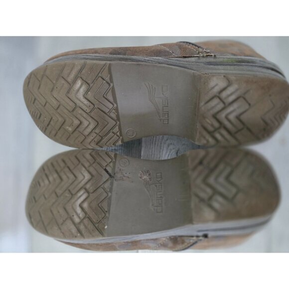 Dansko Professional Camo Suede  Womens Brown Camouflage Clogs 40 - Picture 5 of 6